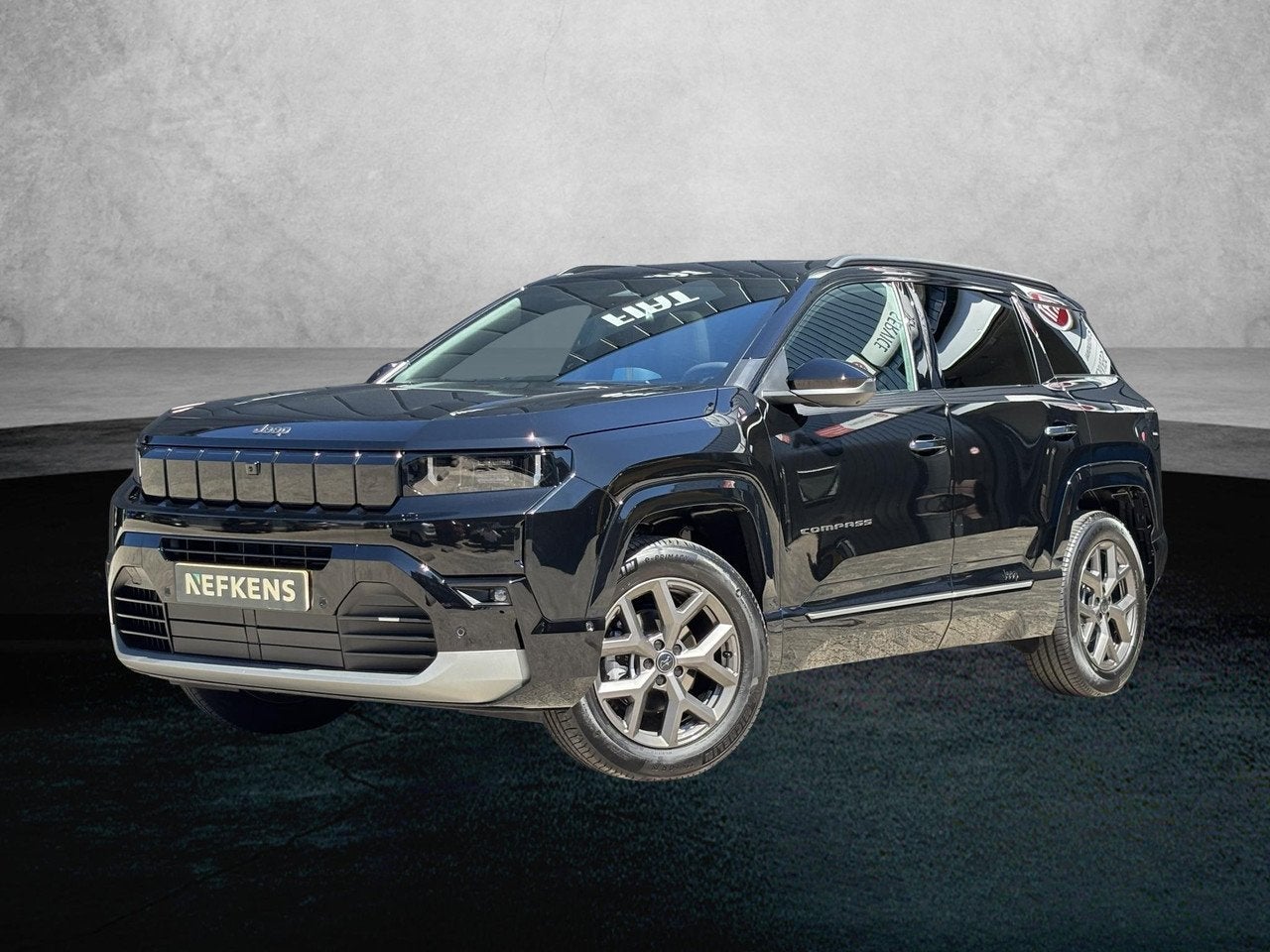 Jeep Compass 1.2 e-Hybrid First Edition | Elektrisch glazen, Auto's, Automaat, 145 pk, Gebruikt, Compass