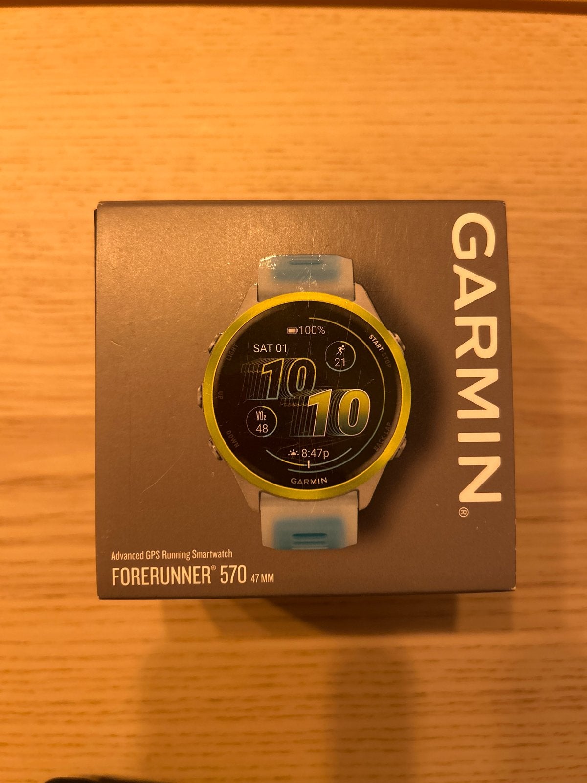 Garmin Forerunner 570 47MM met Factuur!, Ophalen, Afstand, Wit, Zo goed als nieuw