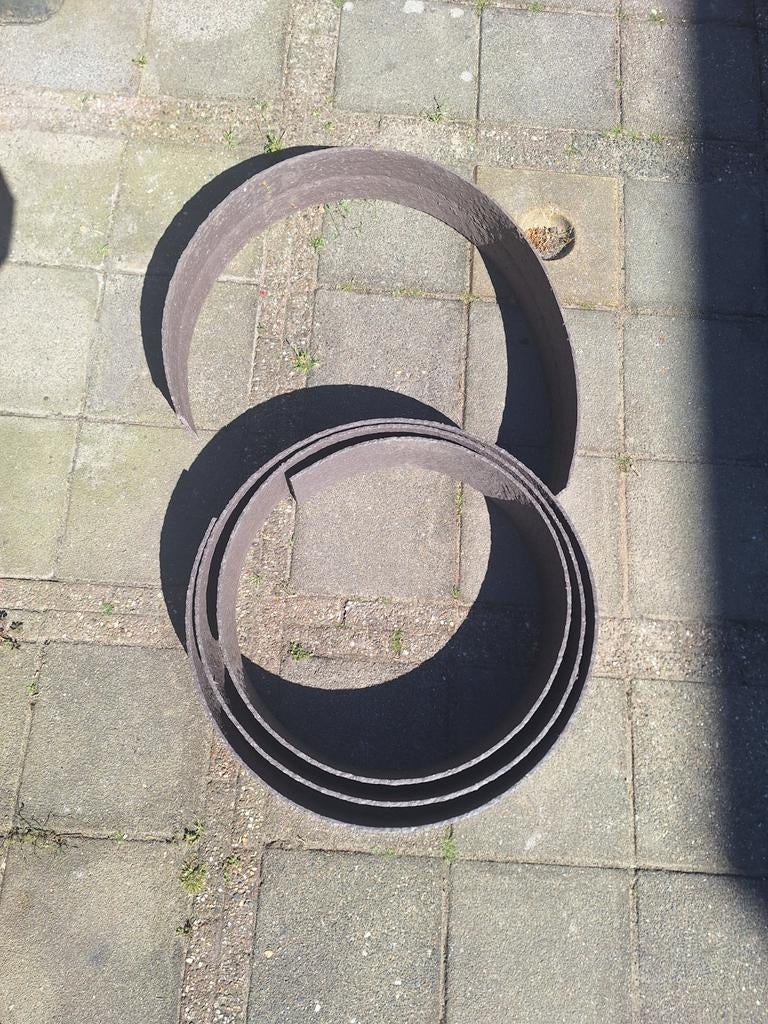 Ecolat borderrand bruin - 5,30m + 1,50m reststuk, Ophalen of Verzenden, Kunststof, Border