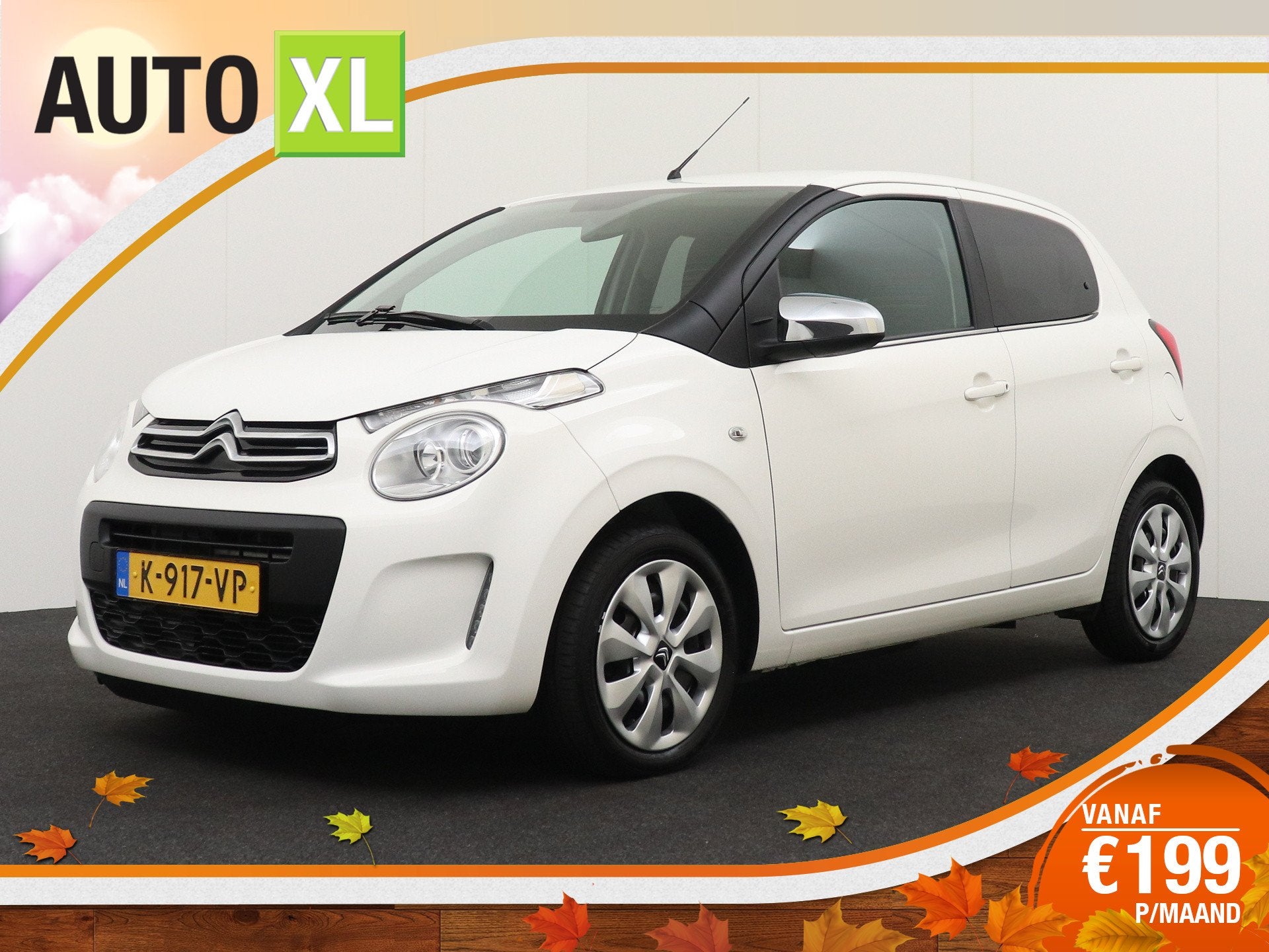 Citroën C1 1.0 73 PK VTi Pack Comfort Privacy Glas Bluetoot, Voorwielaandrijving, Dealer onderhouden, Stof, Gebruikt