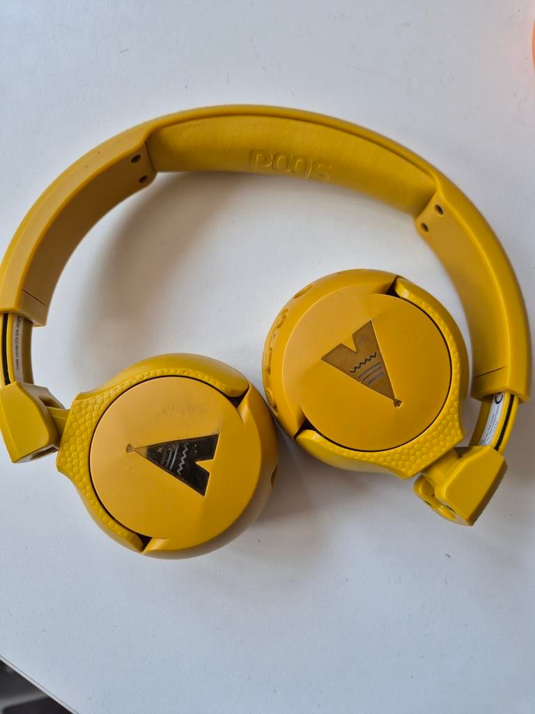 Pogs geel Hoofdtelefoon bluetooth voor Kinderen, Audio, Tv en Foto, Koptelefoons, Ophalen of Verzenden, Gebruikt, Op oor (supra aural)