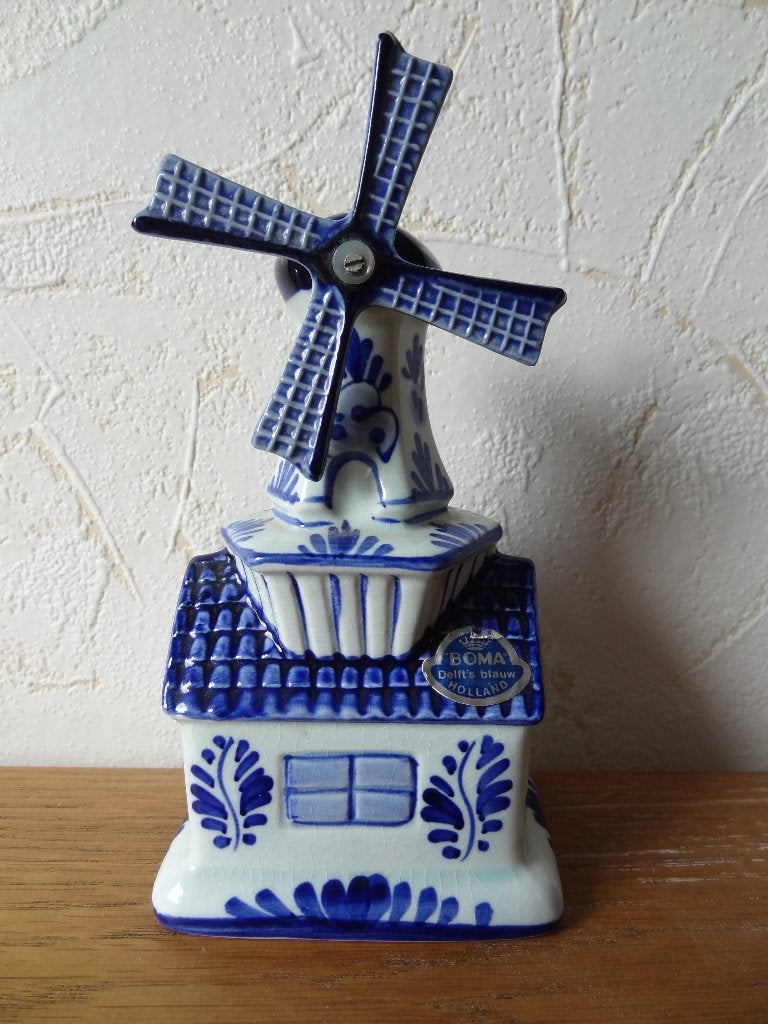 Boma Delfts Blauw Holland Molen Nr. 61 Handgeschilderd, Ophalen of Verzenden