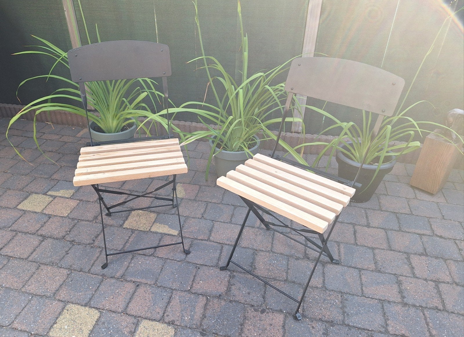 Bistro stoeltjes, Tuin en Terras, Ophalen, Gebruikt, Rond, Metaal