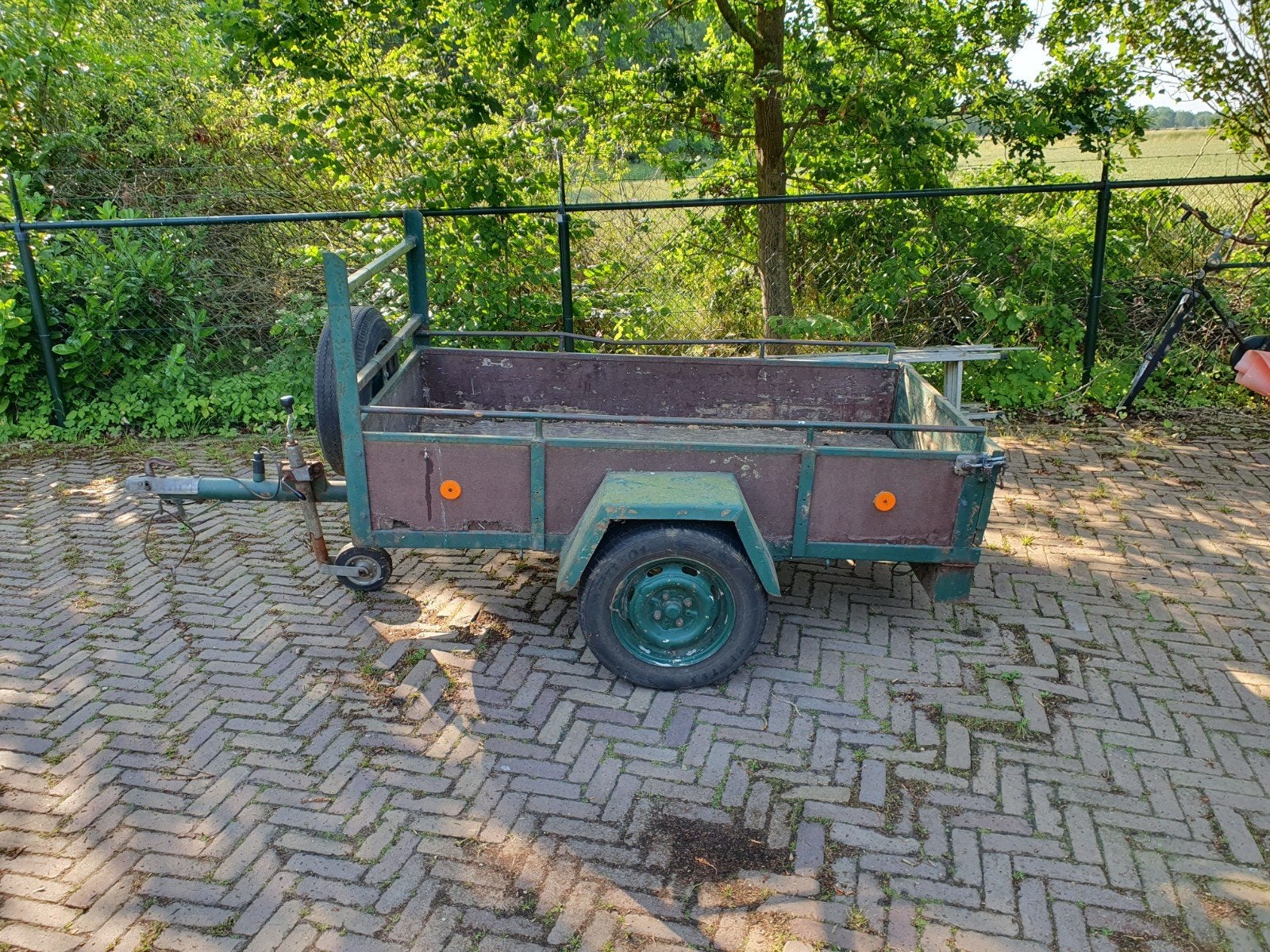 1 assige aanhanger, Auto diversen, Aanhangers en Bagagewagens, Ophalen of Verzenden, Gebruikt