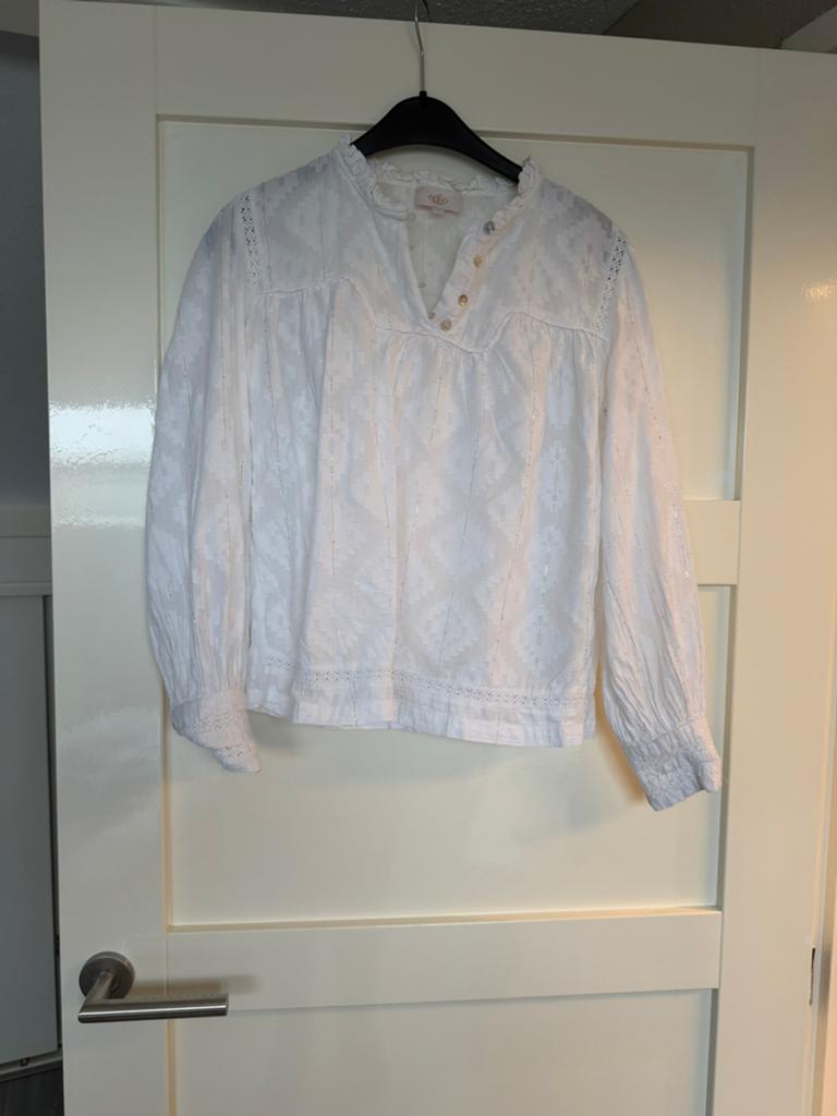 Aaiko blouse wit /gouden draadje maat S, Ophalen of Verzenden, Zo goed als nieuw, Maat 38/40 (M), Wit