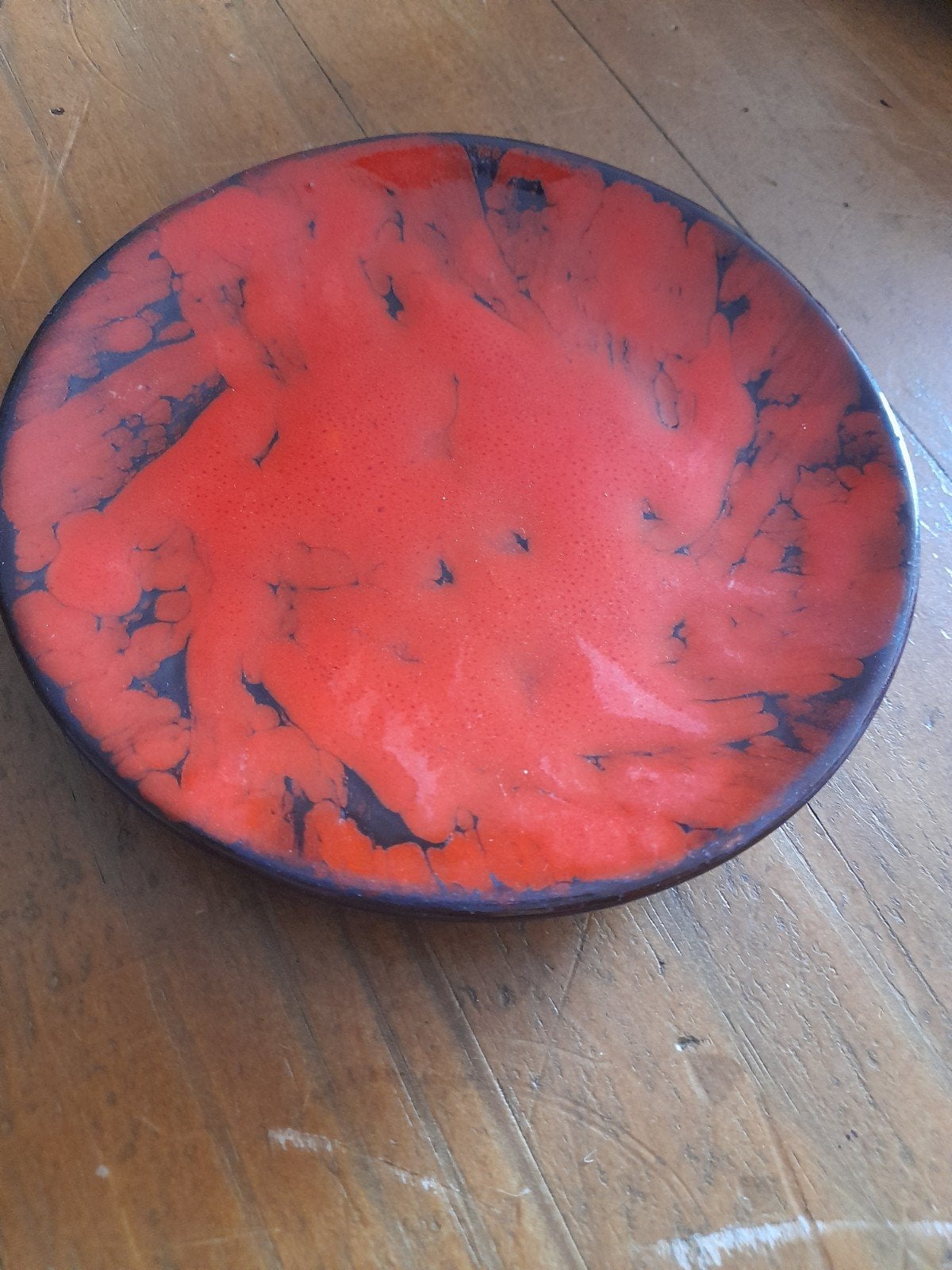 Vintage gebakstel 10-delig - rood/donkerbruin, Ophalen of Verzenden