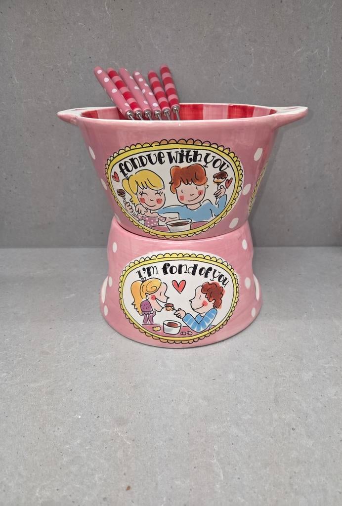 Blond Amsterdam fondueset inclusief vorken, Huis en Inrichting, Keuken | Servies, Ophalen, Aardewerk, Blond Amsterdam, Bord(en)