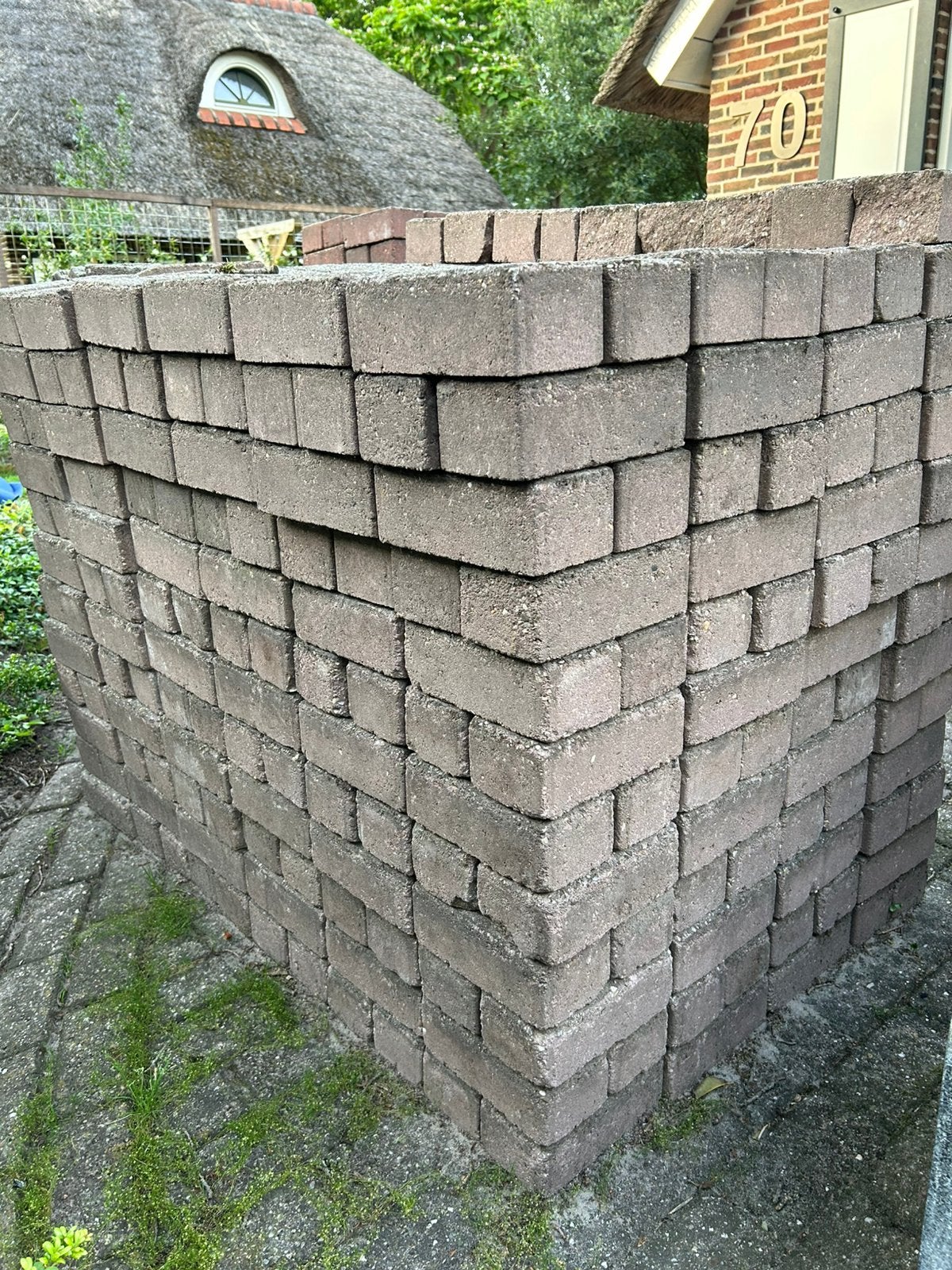 Nette straatstenen 60 M2  GRATIS, Ophalen, Zo goed als nieuw, Beton, Klinkers