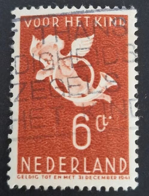 Nederland 1936 - nvph 291 - Kinderzegels Bazuinengel, Ophalen of Verzenden, T/m 1940, Gestempeld