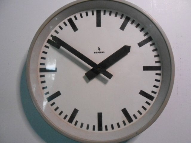 Siemens Industrial clock, Ophalen, Gebruikt, Wandklok