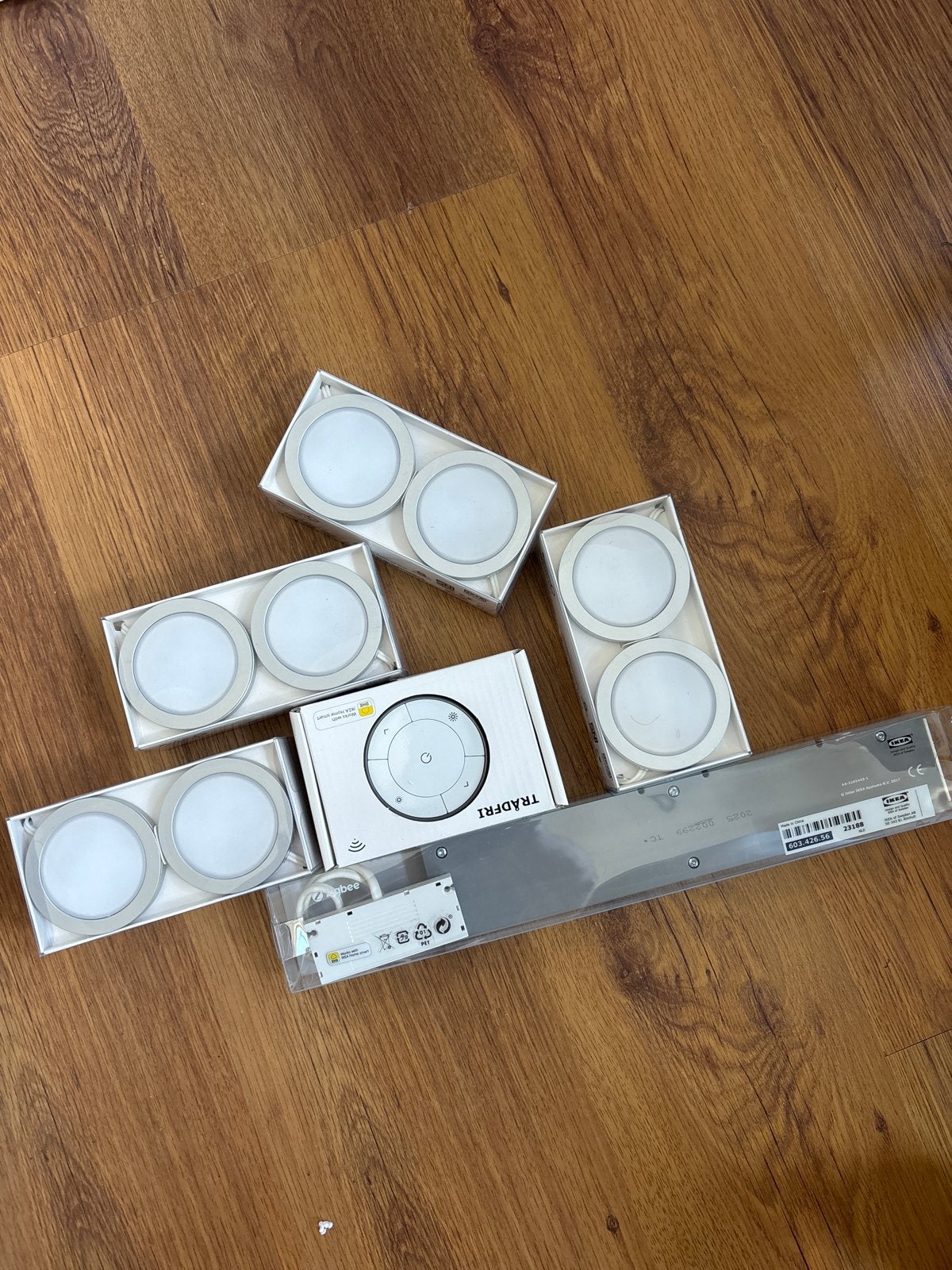 Complete IKEA LED-lampen set voor boekenkast met TRÅDFRI, Ophalen, Wit, Met afstandsbediening, Kunststof