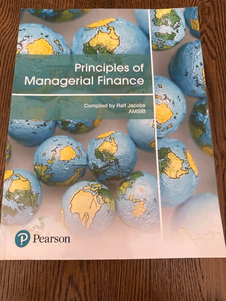 Principles of Managerial Finance - Ralf Jacobs AMSIB, Boeken, Ophalen of Verzenden, Gamma, Zo goed als nieuw, HBO