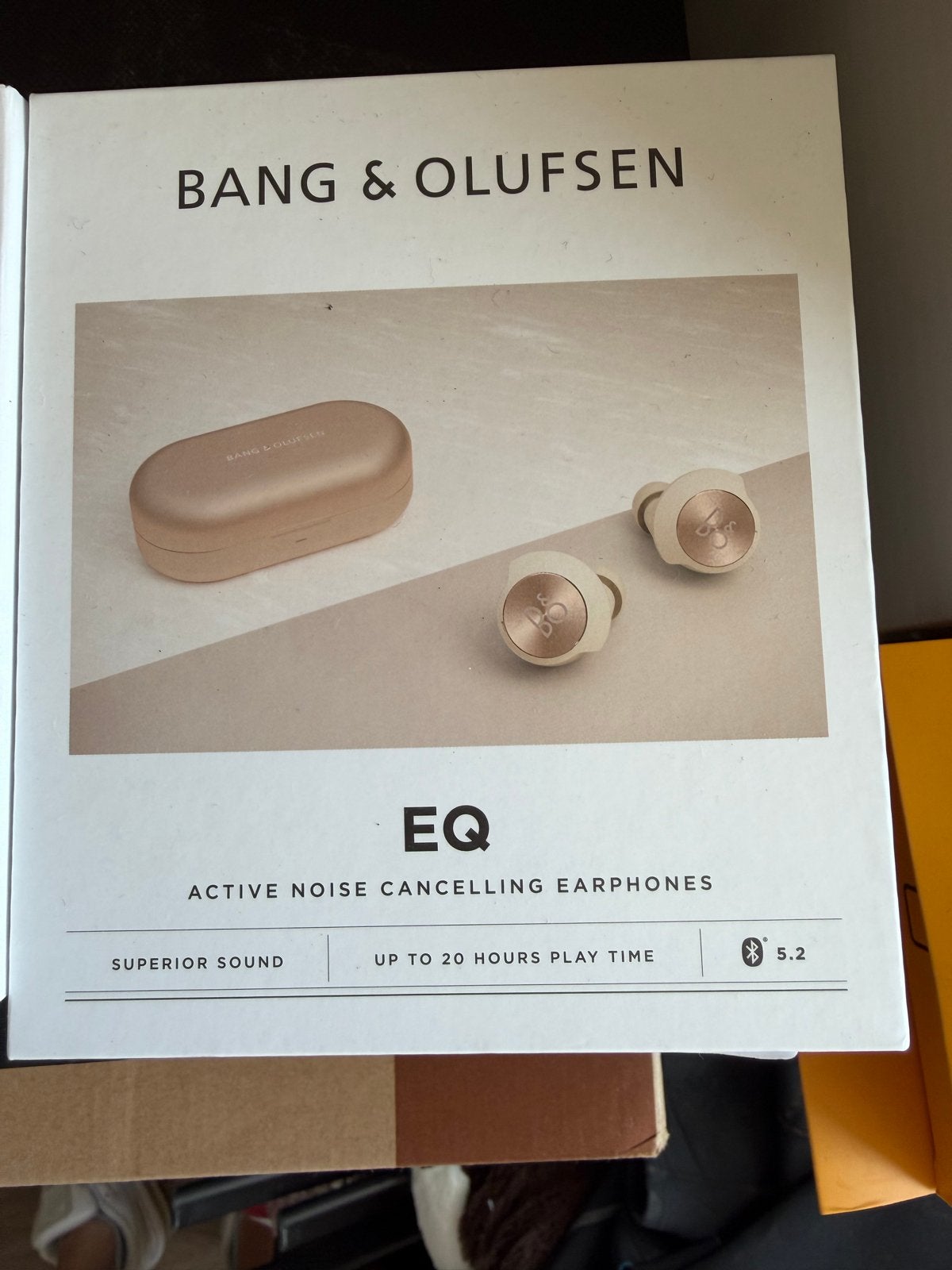 Nieuwe Bang & Olufsen EQ Active Noise Cancelling Earphones, Audio, Tv en Foto, Koptelefoons, In-ear, Goud, Us, Bluetooth