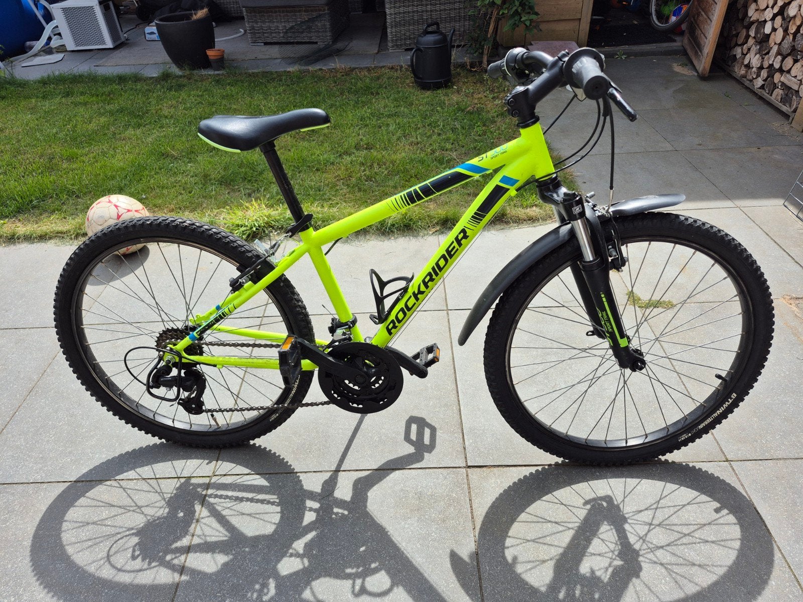 Rockrider ST500, 18 versnellingen met bidonhouder, Gebruikt, Hardtail, Velgrem, Ophalen
