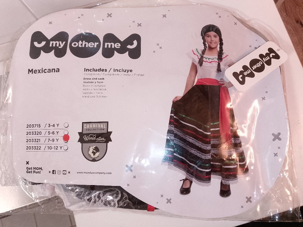 NIEUW: My Other Me Mexicaans Kostuum / Jurk (Maat 7-9 jaar), Ophalen of Verzenden, Nieuw, 134 t/m 140, Meisje