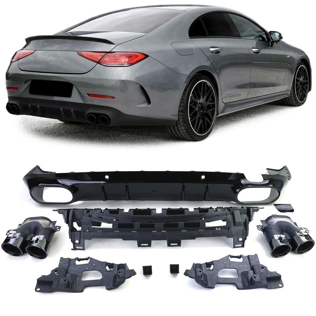 Diffuser + Uitlaat AMG Look Voor Mercedes CLS C257 Glans, Verzenden, Automotive Parts, A.parts@hotmail.nl, Trasmolenlaan 12 3447 GZ Woerden