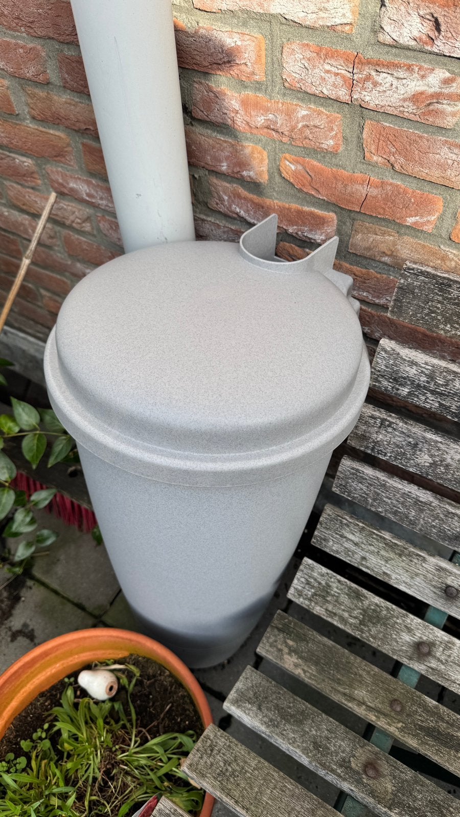 Elho regenton 35l lichtgrijs, Huis en Inrichting, Ophalen, Zo goed als nieuw, Kunststof
