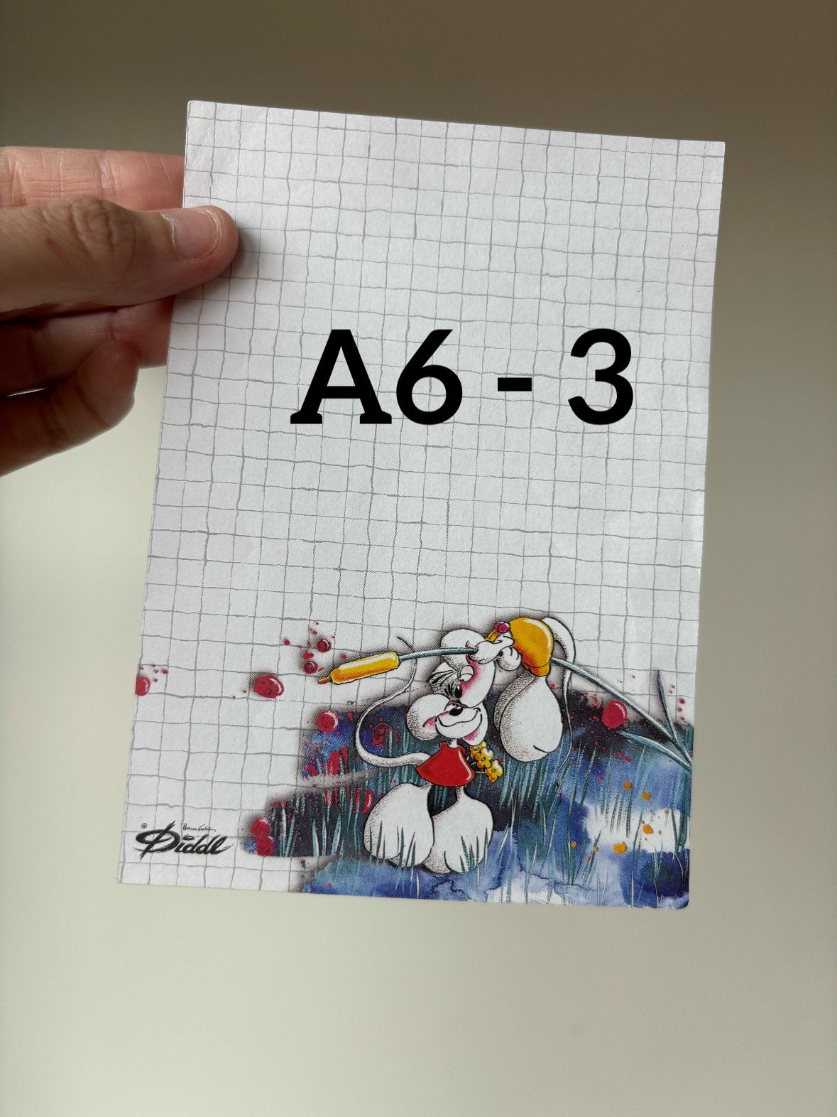Diddl A6 blaadje nummer 3 zeldzaam, Verzamelen, Diddl, Ophalen of Verzenden, Zo goed als nieuw, Papier, Kaart of Schrift
