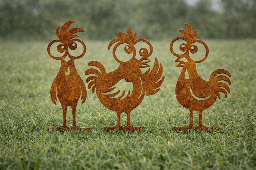 Kippen Cortenstaal Tuinsteker, Tuin en Terras, Tuinstekers, Ophalen of Verzenden, Nieuw