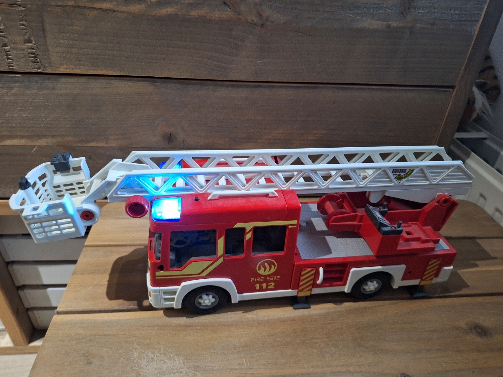 brandweerauto met geluid en licht Playmobil, Ophalen, Gebruikt