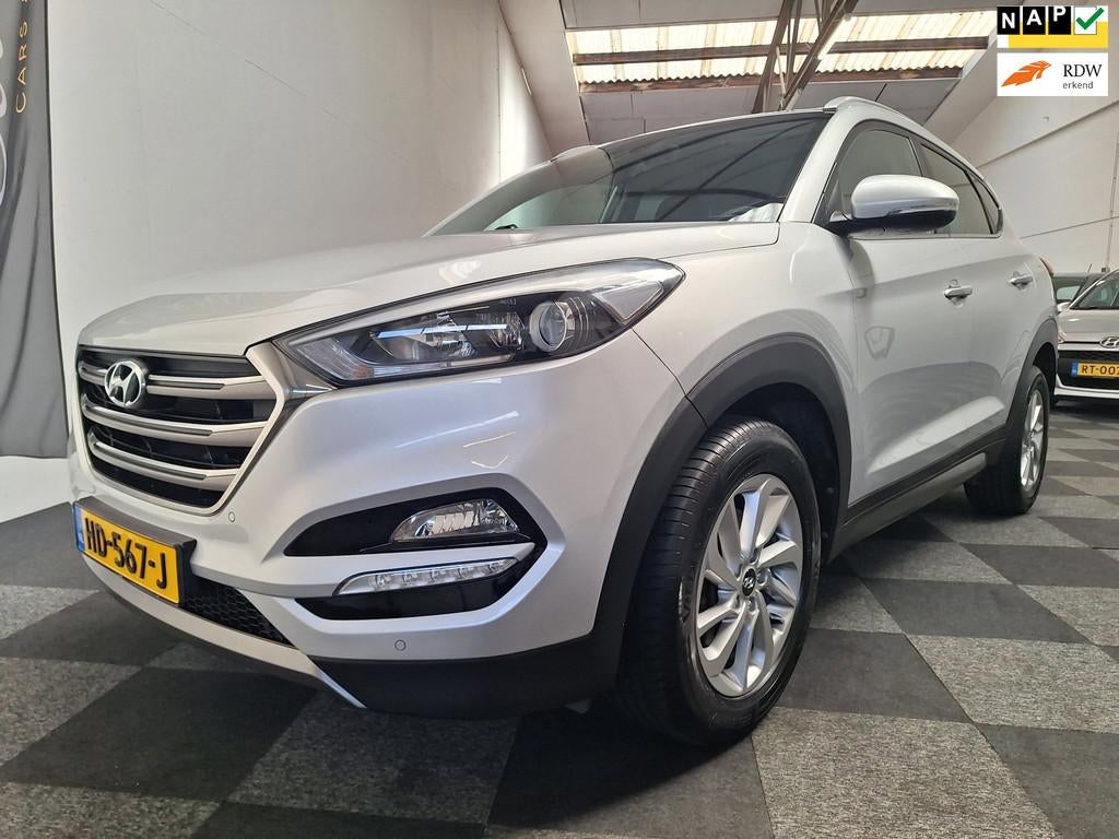 Hyundai Tucson 1.6 T-GDi Comfort 4WD AUTOMAAT. Trekhaak., Auto's, Hyundai, Lichtsensor, Stof, Gebruikt, 4 cilinders