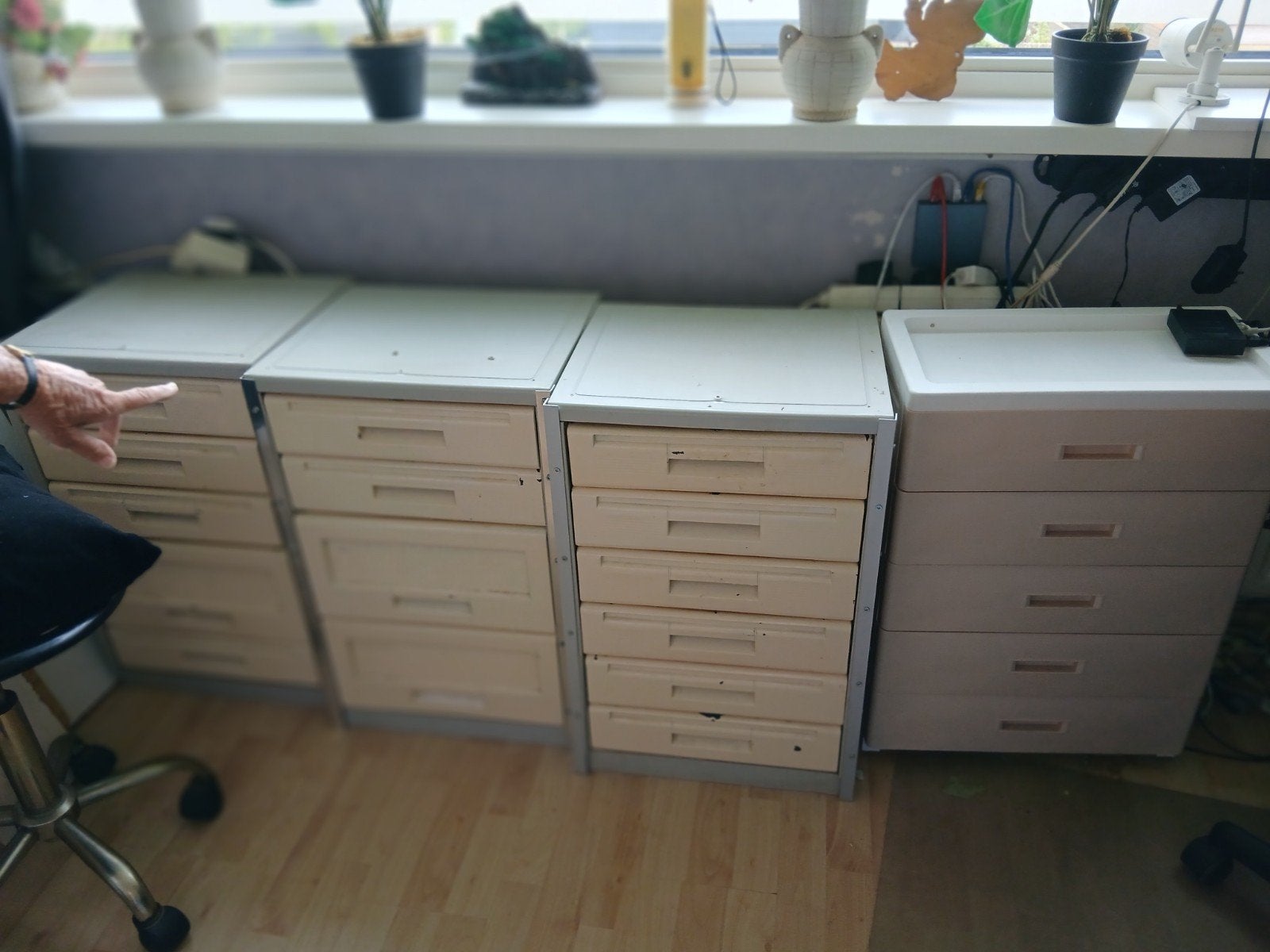 Gebruikte kastjes met lades, Ophalen, Kunststof, Gebruikt, 5 laden of meer