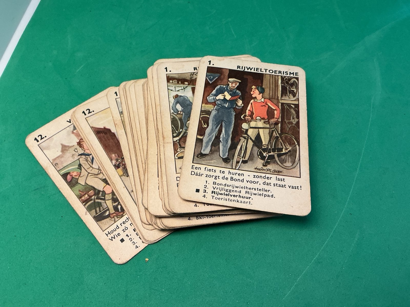 Vintage Kwartetspel Rijwieltoerisme ANWB, Verzamelen, Speelkaarten, Jokers en Kwartetten, Verzenden, Gebruikt, Kwartet(ten)