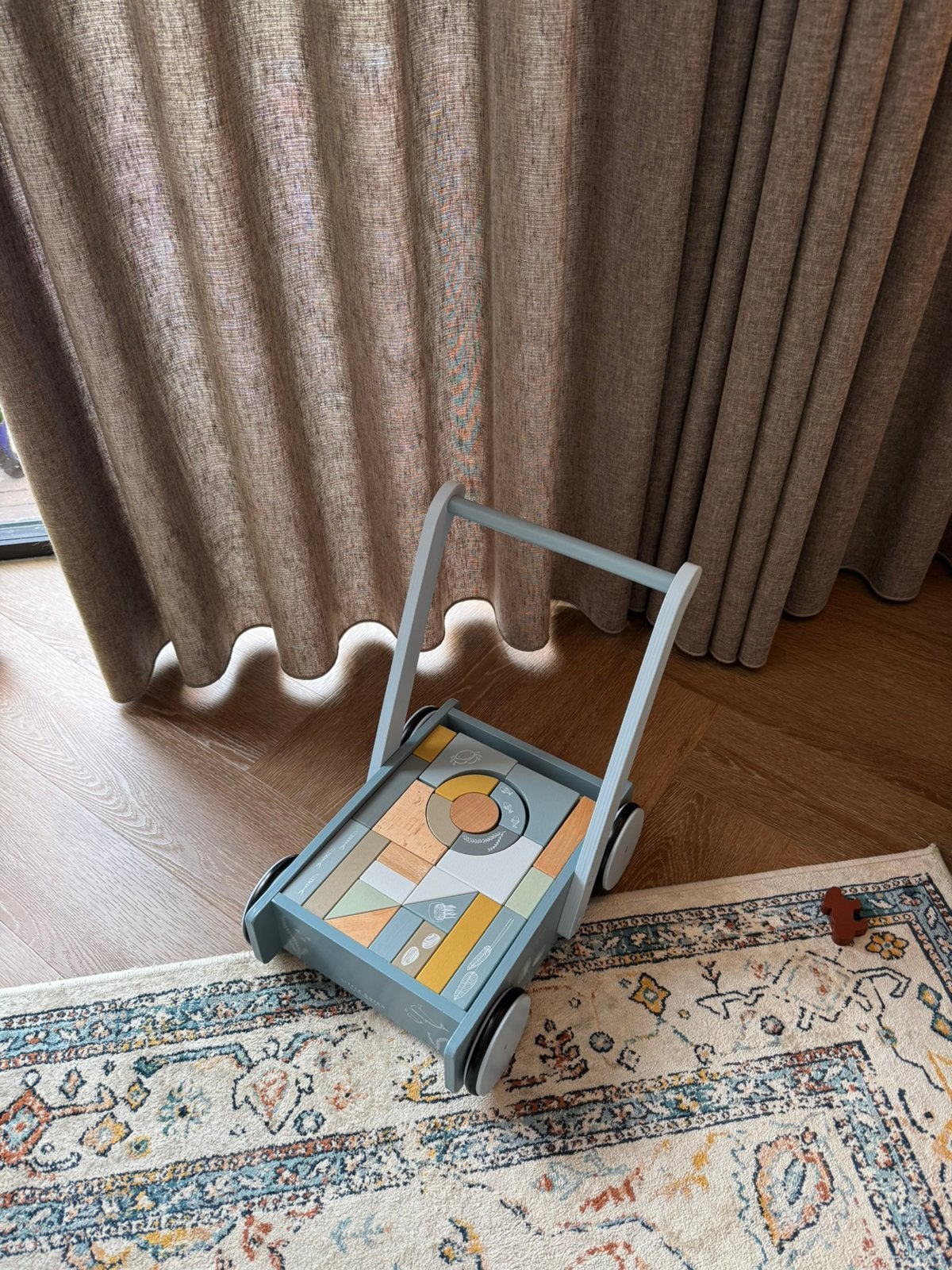 Loopwagen met blokken - Little Dutch, Huis en Inrichting, Ophalen, Zo goed als nieuw