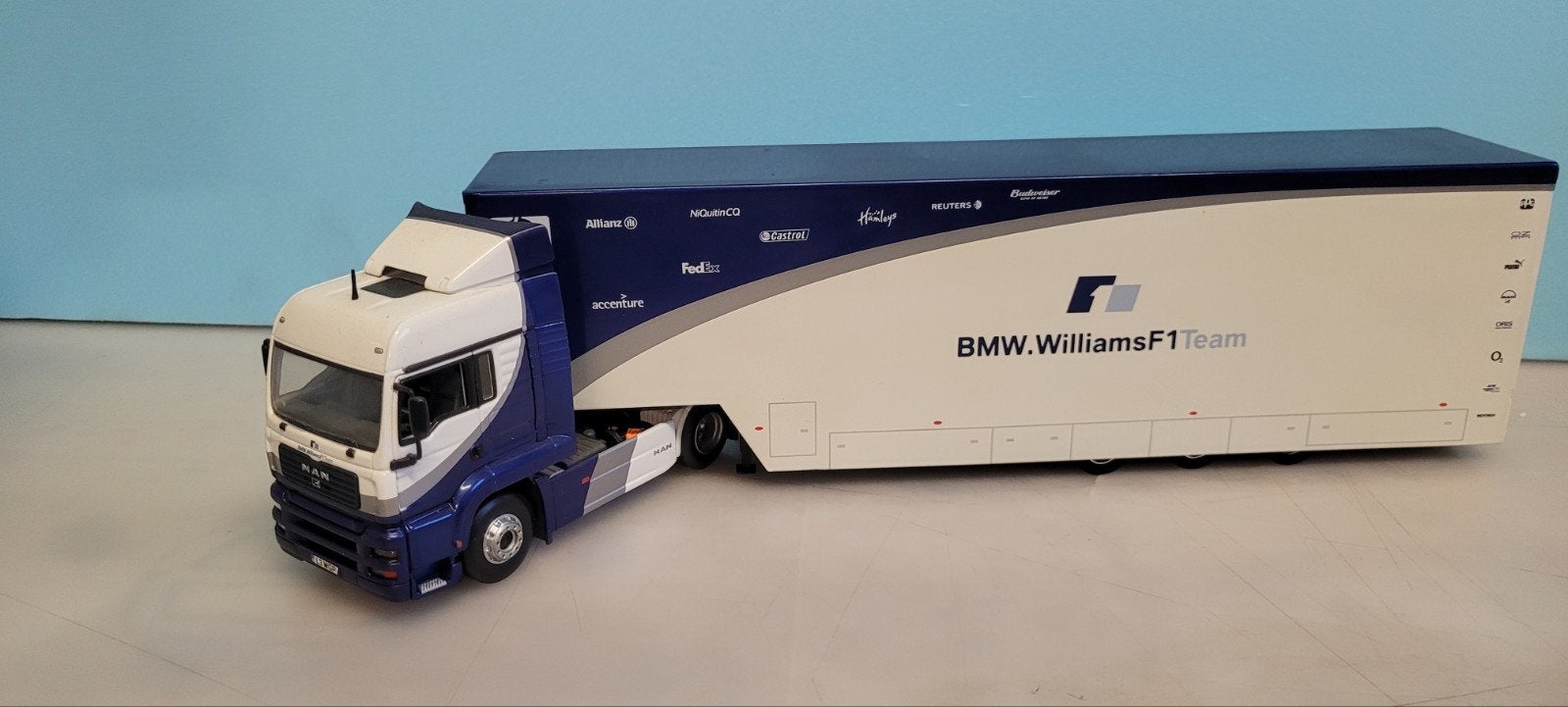 Eligor MAN TGA BMW Williams F1 Team Truck 2003, Ophalen of Verzenden, Zo goed als nieuw, Bus of Vrachtwagen, Overige merken