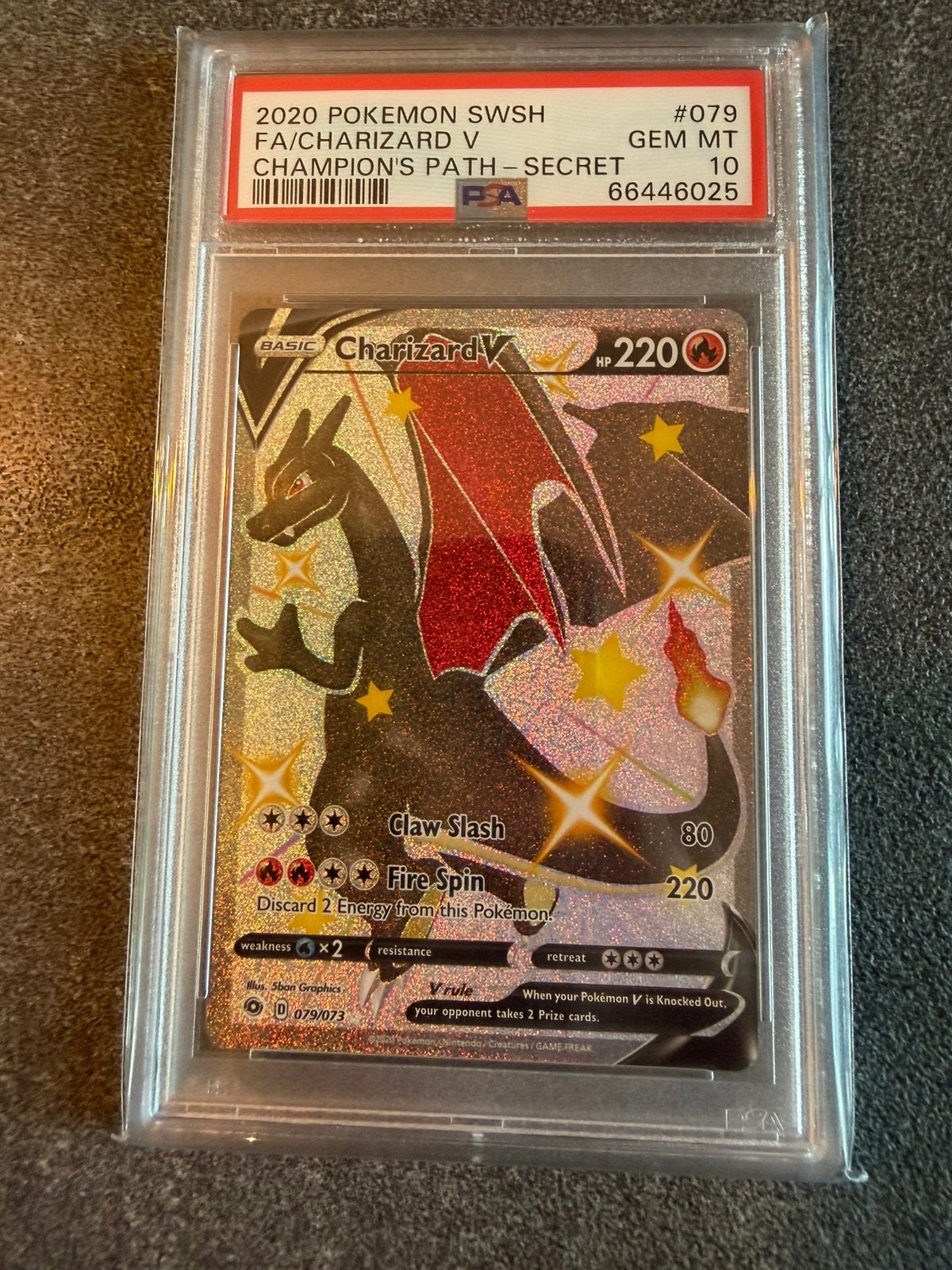 Charizard V 079/073 Pokémon Champions Path Graded PSA 10, Ophalen of Verzenden, Zo goed als nieuw