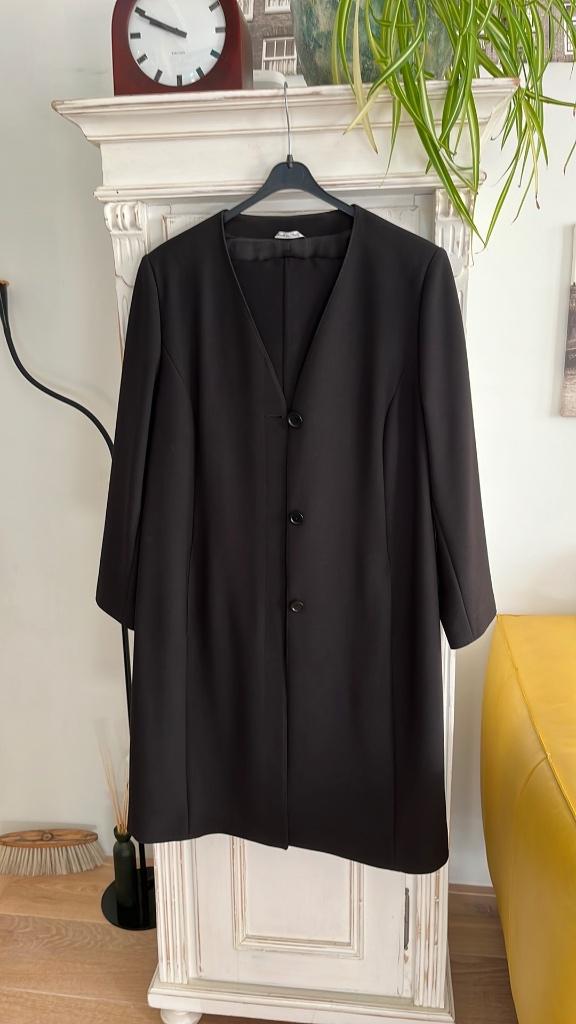 Dames mantel maat 48 - 50 Marina Rinaldi maat 24 zgan, Kleding | Dames, Grote Maten, Ophalen of Verzenden, Zo goed als nieuw, Zwart