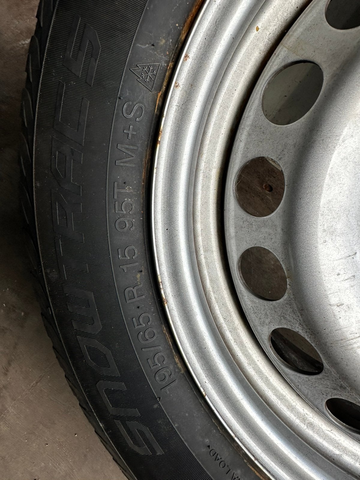 Volkswagen winterset staal Golf 6/7, Ophalen, Gebruikt, 15 inch, Banden en Velgen