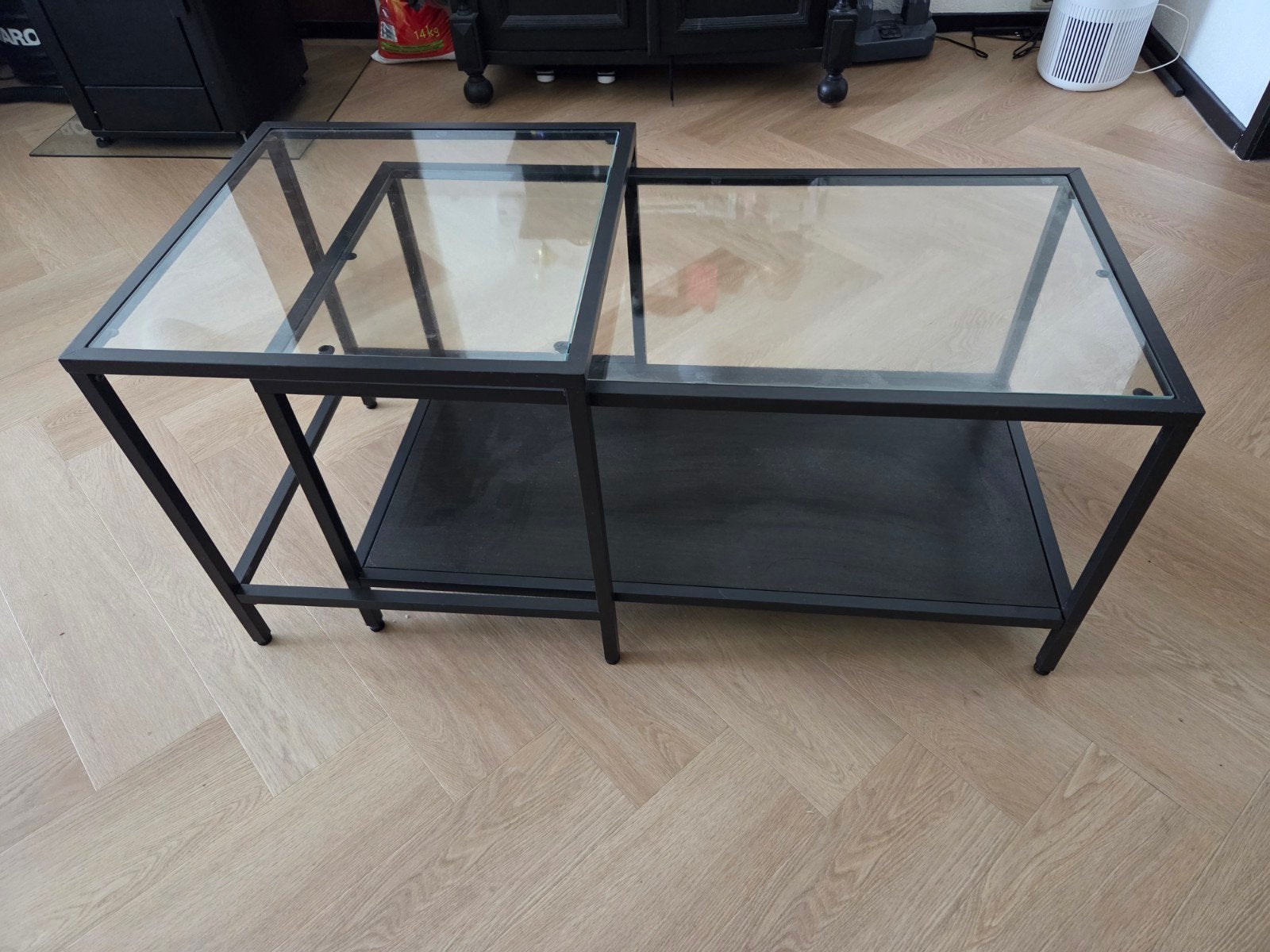 Salontafel, Ophalen, Gebruikt, 100 tot 150 cm, 25 tot 50 cm