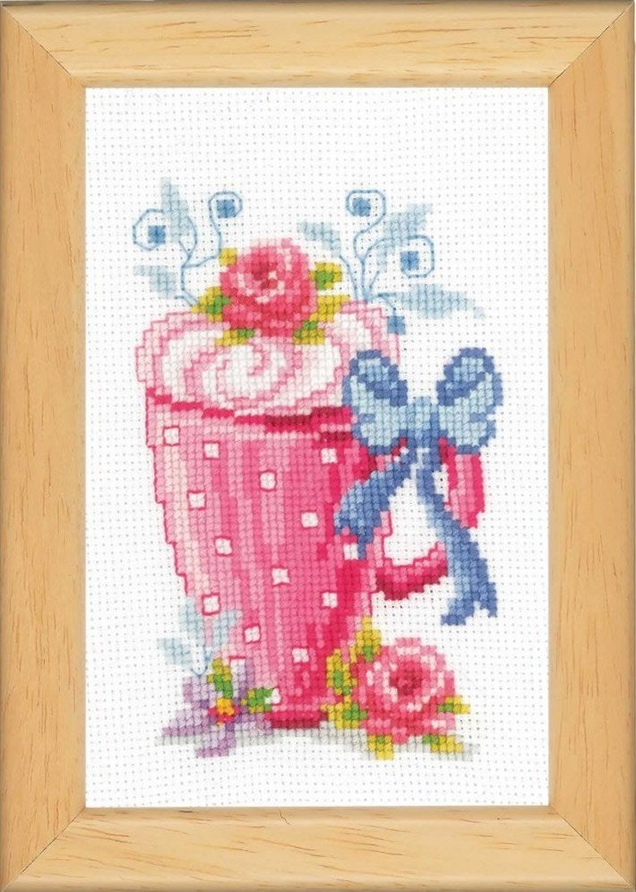 Borduurpakket Beker met bloemen pn0143921, ., Nieuw, Ophalen of Verzenden, .
