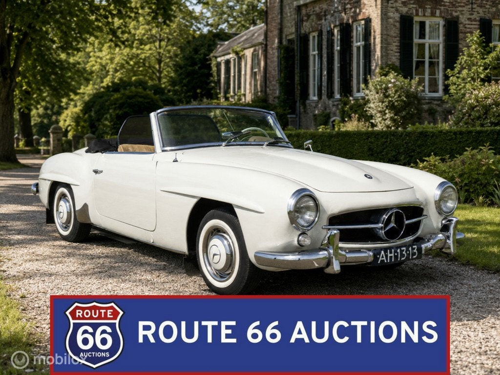 Mercedes-Benz 190 SL | 1959 | Route 66 Auctions, Auto's, Oldtimers, Overige carrosserieën, Zwart, Mercedes-Benz, Bedrijf