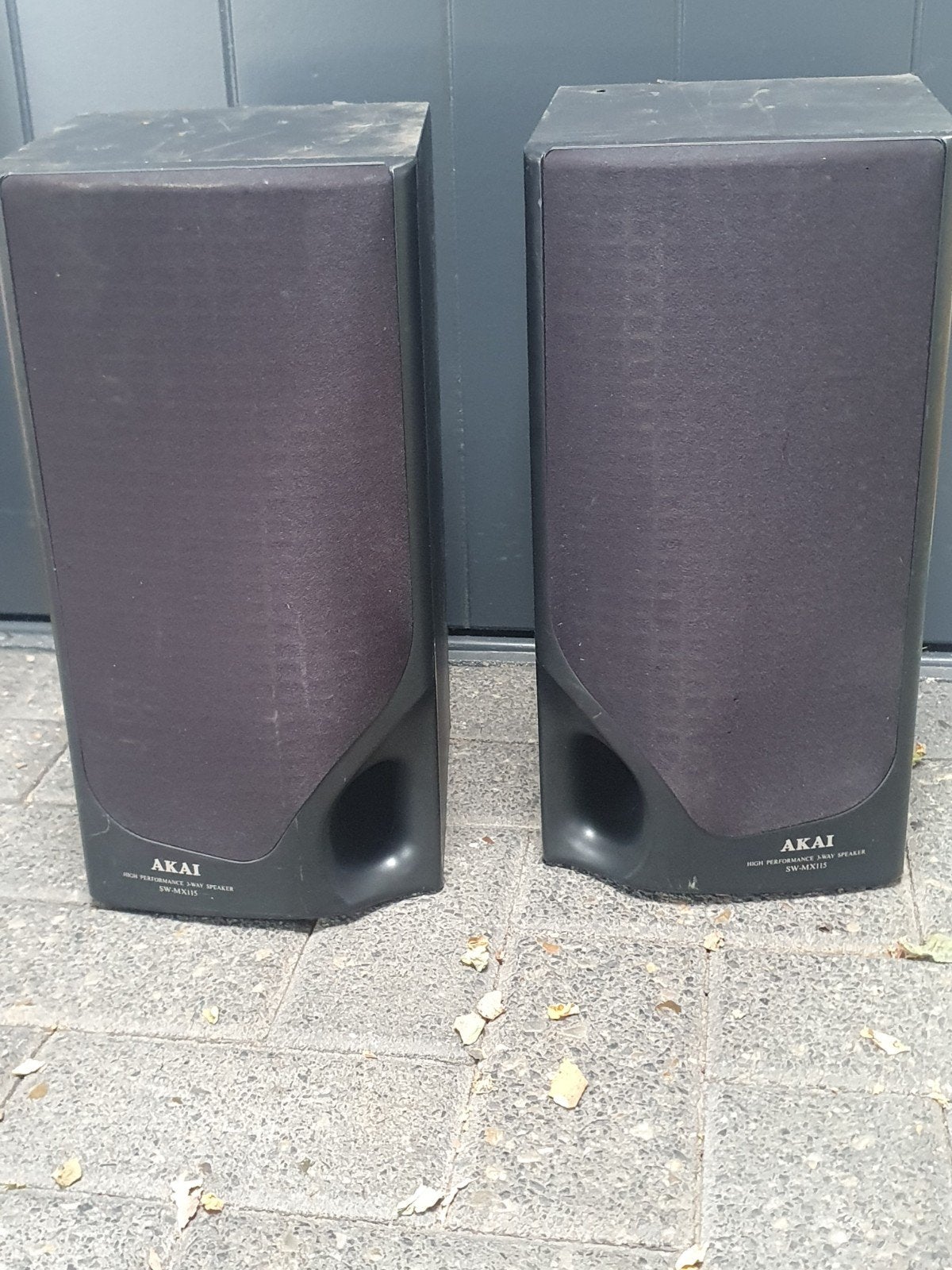 AKAI SW-MX115 Speakerset - 2x 50W, Stereo speakers, Gebruikt, Minder dan 60 watt, Ophalen