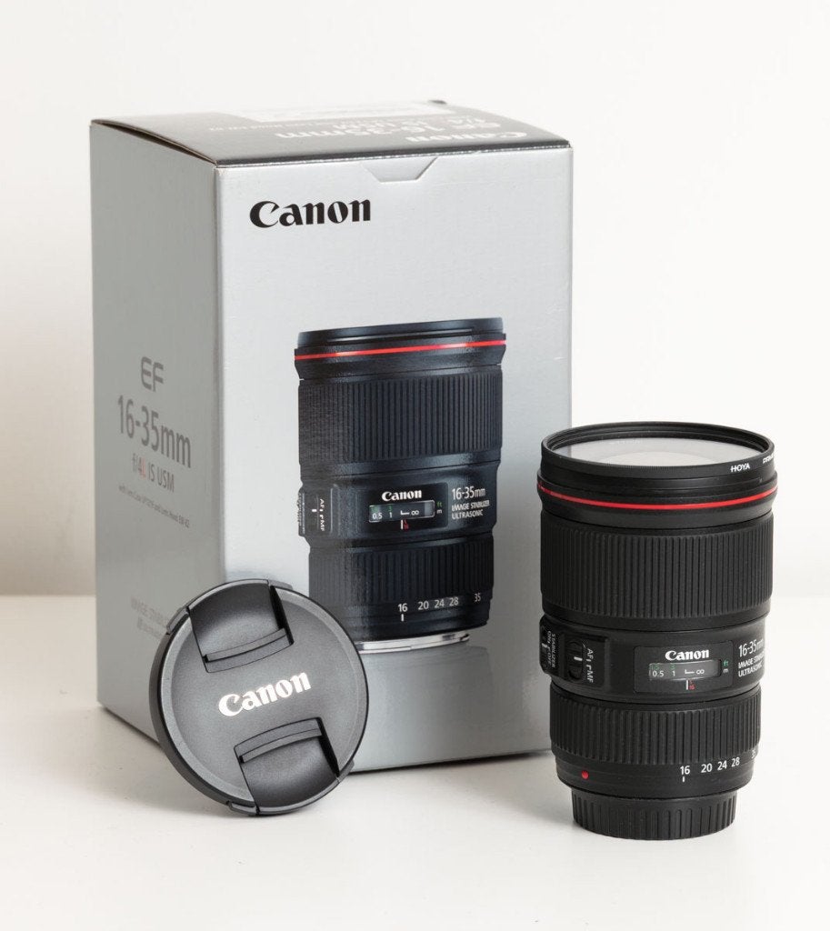 Canon EF 16-35mm f4.0 L IS USM, Audio, Tv en Foto, Ophalen, Gebruikt, Canon, Groothoeklens
