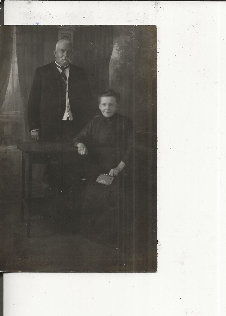 Ned Indie kolonel AFH Hoog met echtgenote Fotokaart, Ophalen of Verzenden, Voor 1920, Ongelopen, Buiten Europa