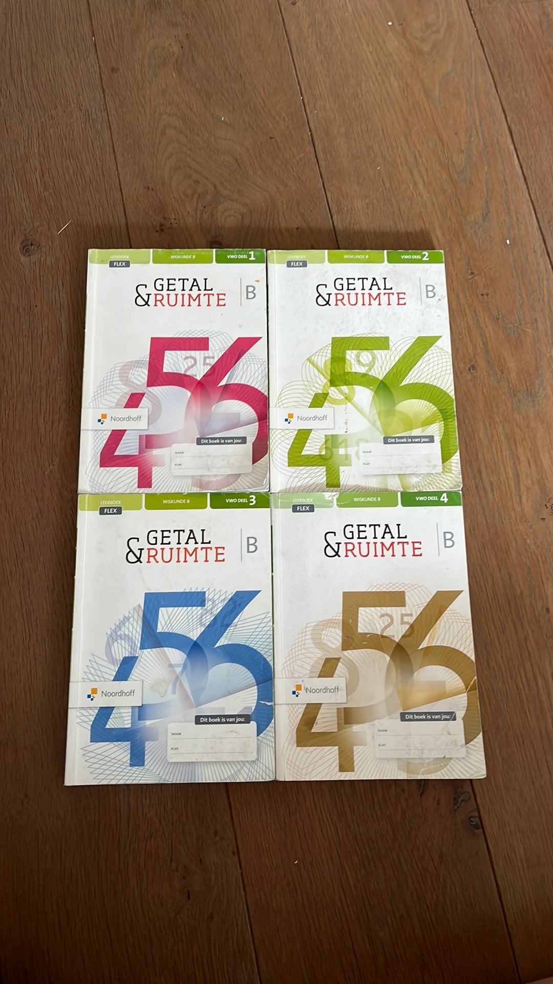 Getal & ruimte VWO B deel 1 t/m 4, Ophalen of Verzenden, Zo goed als nieuw, Overige onderwerpen