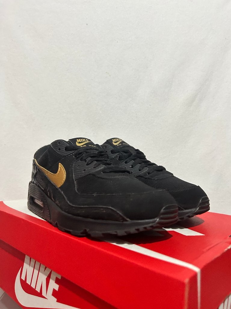 ALS NIEUW! Maat 43 - Nike Air Max 90 Black Gold Pattern, Verzenden, Zwart, Nike, Nike