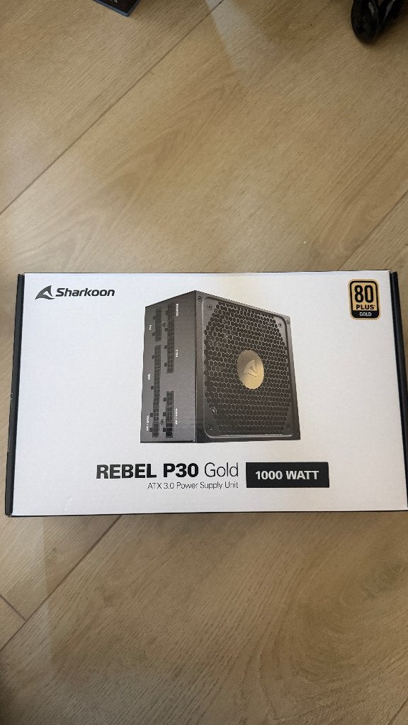 Sharkoon Rebel P30 Gold 1000W Zwart Voeding, Computers en Software, Ophalen of Verzenden, Zo goed als nieuw