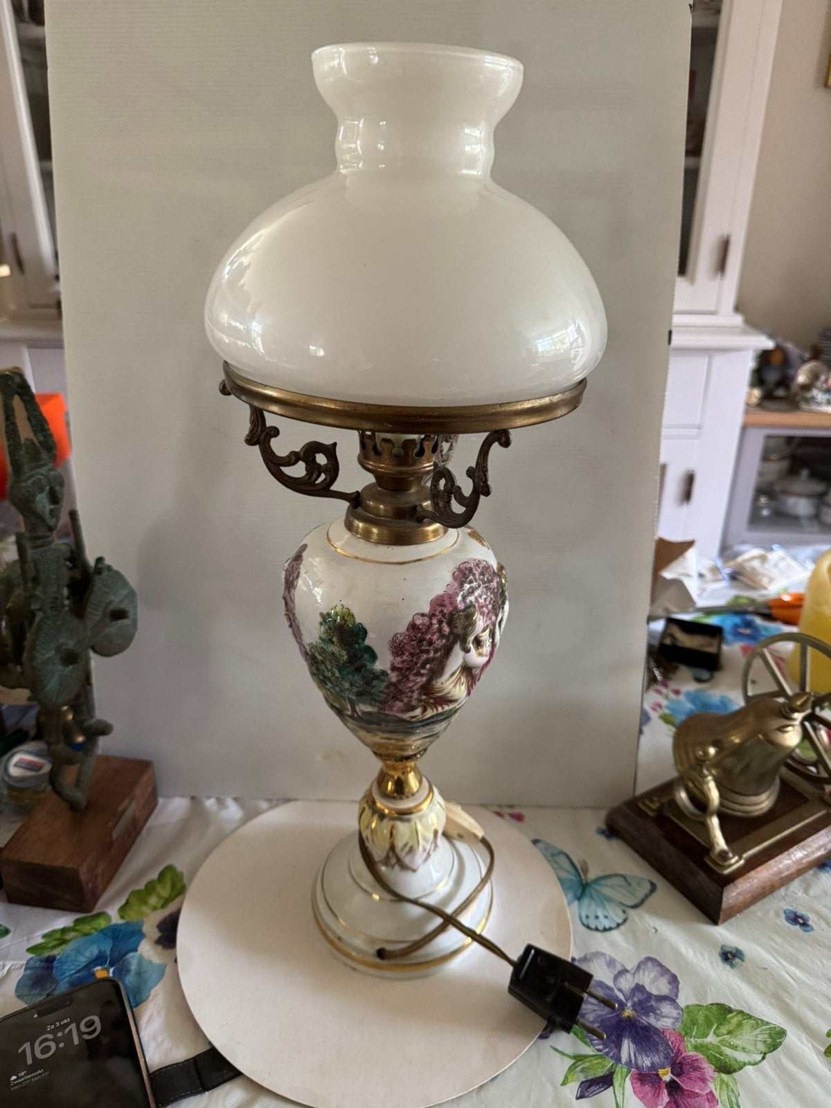 Capodimonte lamp, Antiek en Kunst, Ophalen of Verzenden