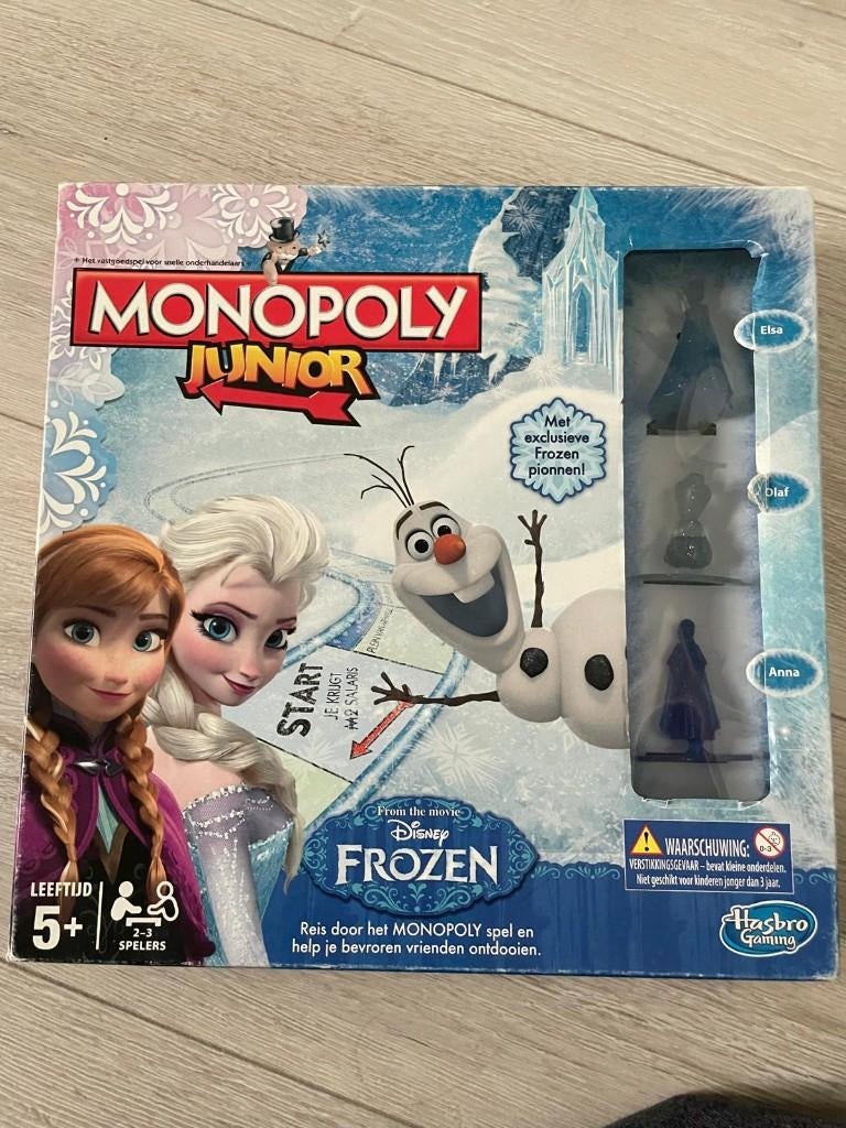 Monopoly Junior Frozen - Hasbro, Hobby en Vrije tijd, Gezelschapsspellen | Bordspellen, Een of twee spelers, Ophalen of Verzenden
