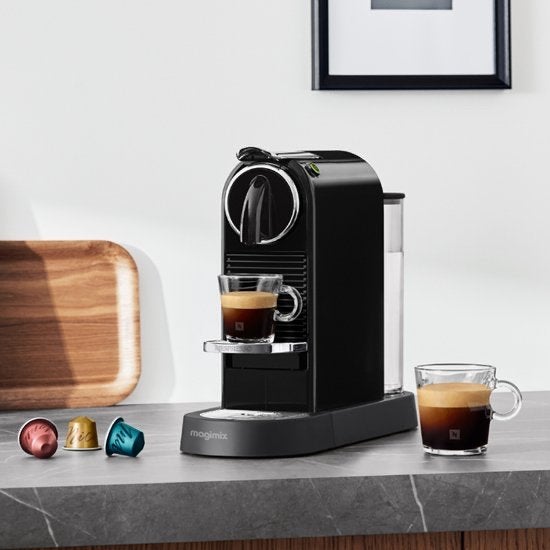 Nespresso Magimix Citiz Koffiemachine - Zwart, Espresso apparaat, Ophalen of Verzenden, Zo goed als nieuw, 1 kopje
