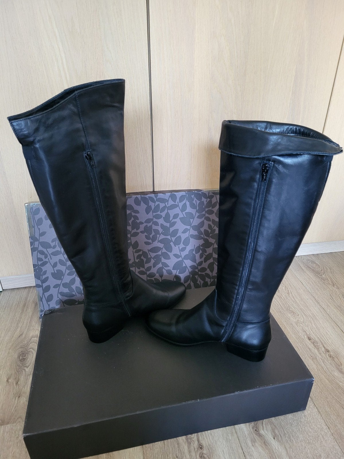 Lange dameslaars Lamica 42, Hoge laarzen, Zwart, Nieuw, Lamica