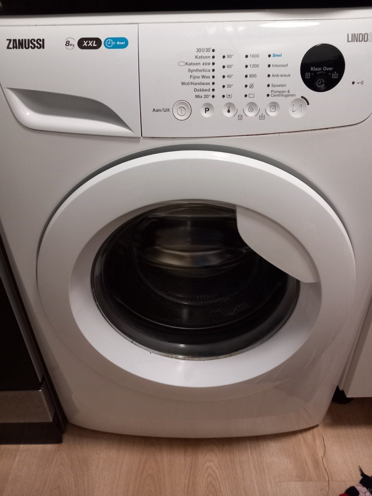 wasmachine zanussi lindo 300, 6 tot 8 kg, Ophalen, 1200 tot 1600 toeren, 85 tot 90 cm