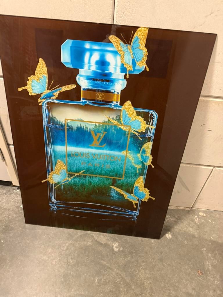 Lv inspired glas schilderij 60x80cm, Ophalen