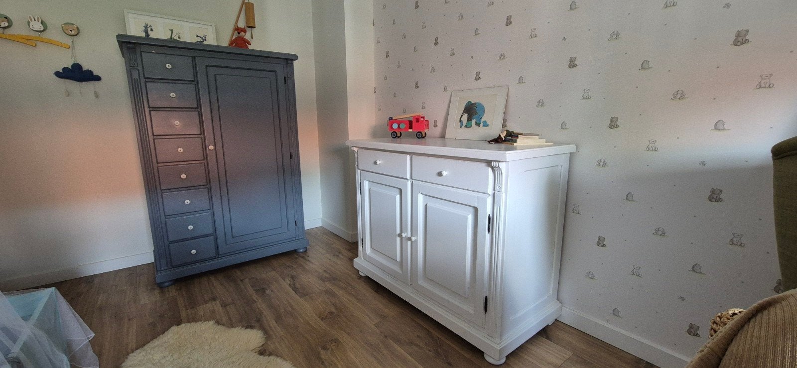 mooie set commode en kast, zware kwaliteit, Kinderen en Baby's, Kinderkamer | Complete kinderkamers, Ophalen, Zo goed als nieuw