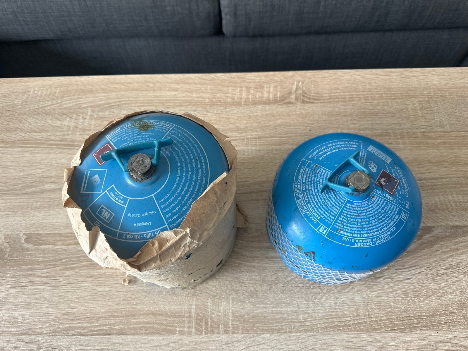 Campingaz gasfles 904 en 907 (vol/leeg) voor camper/caravan, Ophalen, Gebruikt