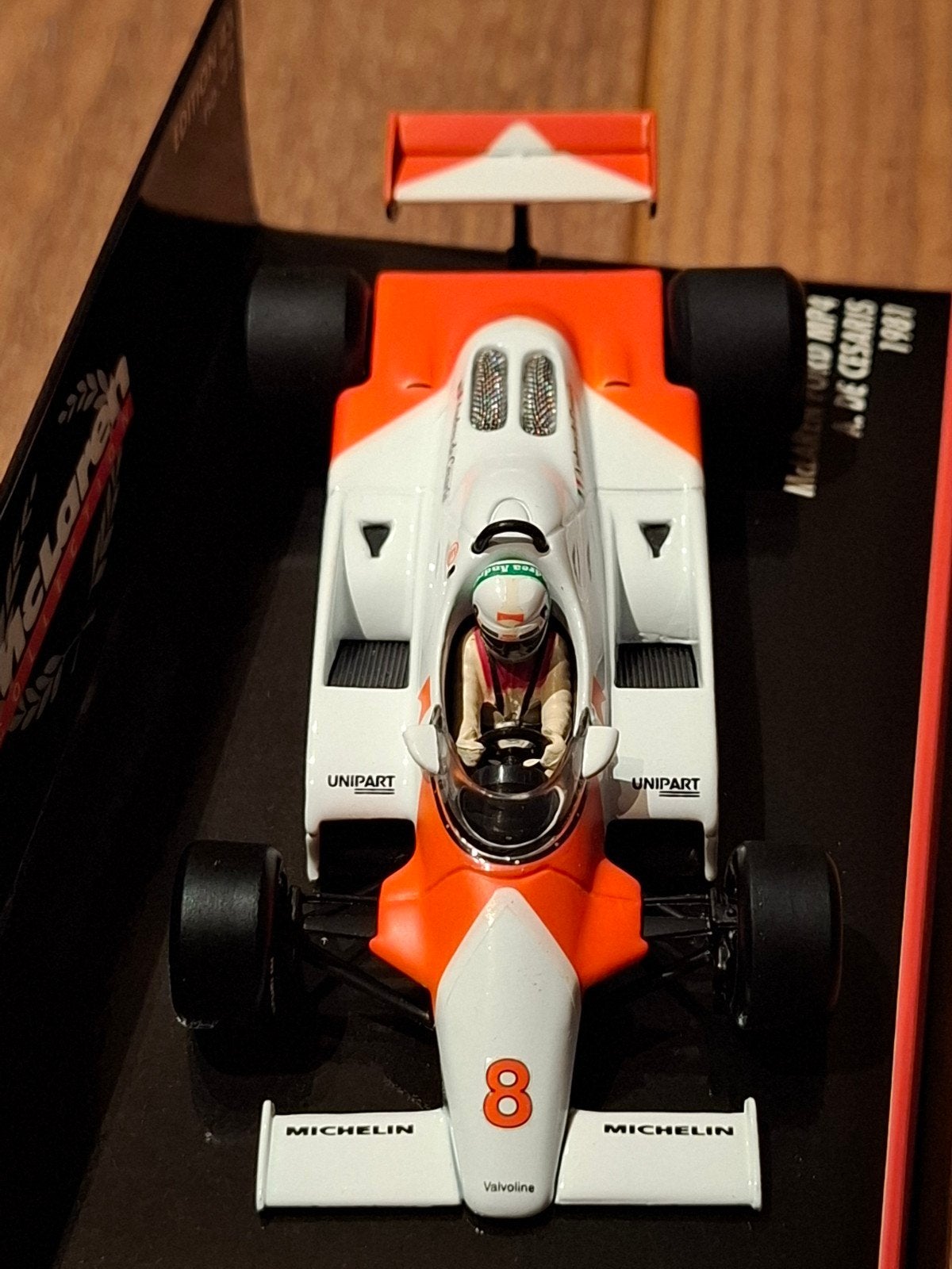 Minichamps McLaren Ford MP4 A. de Cesaris 1981, Hobby en Vrije tijd, Ophalen of Verzenden, Zo goed als nieuw, Auto, Overige merken